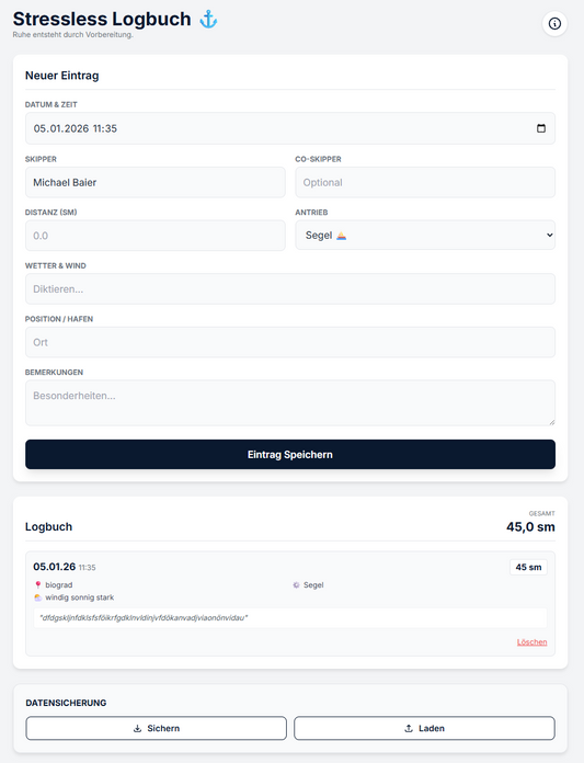 The Stressless Smart-Logbuch (Digital Edition) Exklusives Skipper-Tool – Nicht einzeln erhältlich.